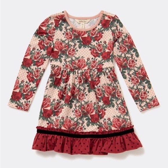 NWT Matilda Jane Kensley Girls Floral Print Dress ~ - Picture 4 of 9
